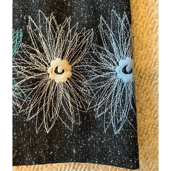 Anthropologie Beth Bowley Floral Embroidered Skirt -2 - Picture 5 of 10